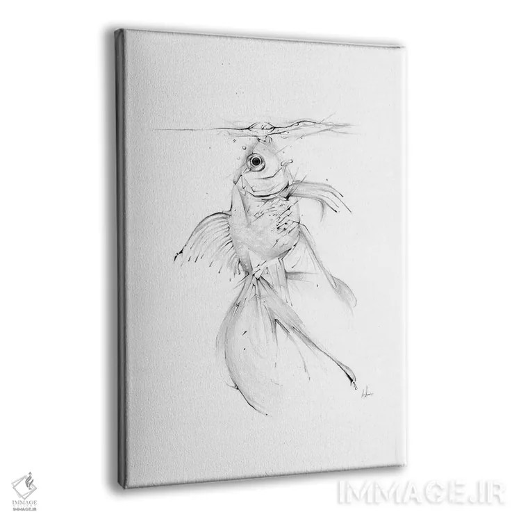 تابلو ضیافت ماهی اثر الکسیس مارکو - نمای پرسپکتیو محصول