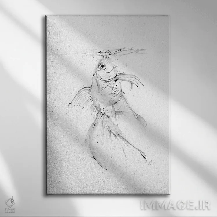 تابلو ضیافت ماهی اثر الکسیس مارکو - نمای روبهرو روی دیوار