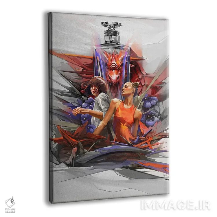 تابلو آتش قرمز اثر الکسیس مارکو - نمای پرسپکتیو محصول