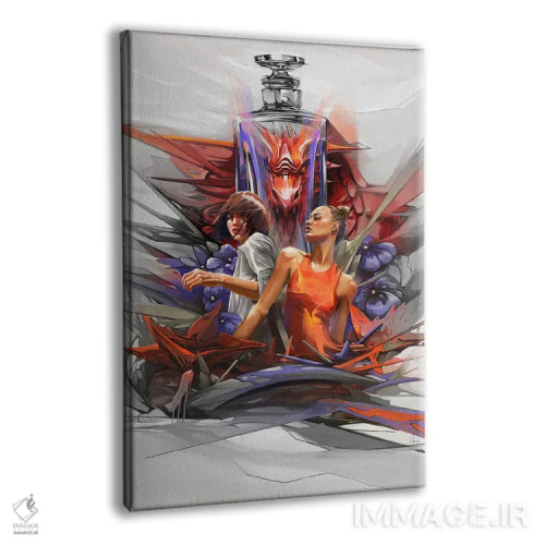 تابلو آتش قرمز اثر الکسیس مارکو - نمای پرسپکتیو محصول