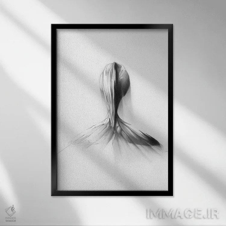 تابلو نهنگ عنبر اثر الکسیس مارکو - نمای قابدار مشکی