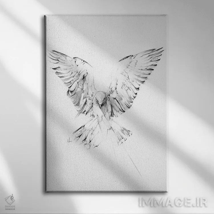 تابلو ققنوس اثر الکسیس مارکو - نمای روبهرو روی دیوار