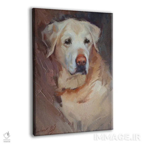 تابلو لابرادور زرد اثر الکس مووچون - نمای پرسپکتیو محصول