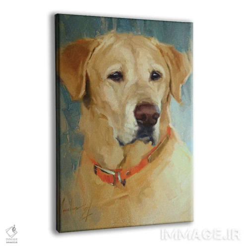 تابلو لابرادور زرد اثر الکس مووچون - نمای پرسپکتیو محصول