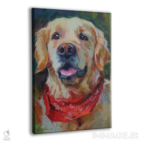 تابلو یک لابرادور طلایی اثر الکس مووچون - نمای پرسپکتیو محصول