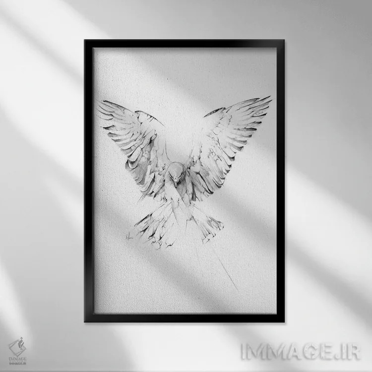 تابلو ققنوس اثر الکسیس مارکو - نمای قابدار مشکی