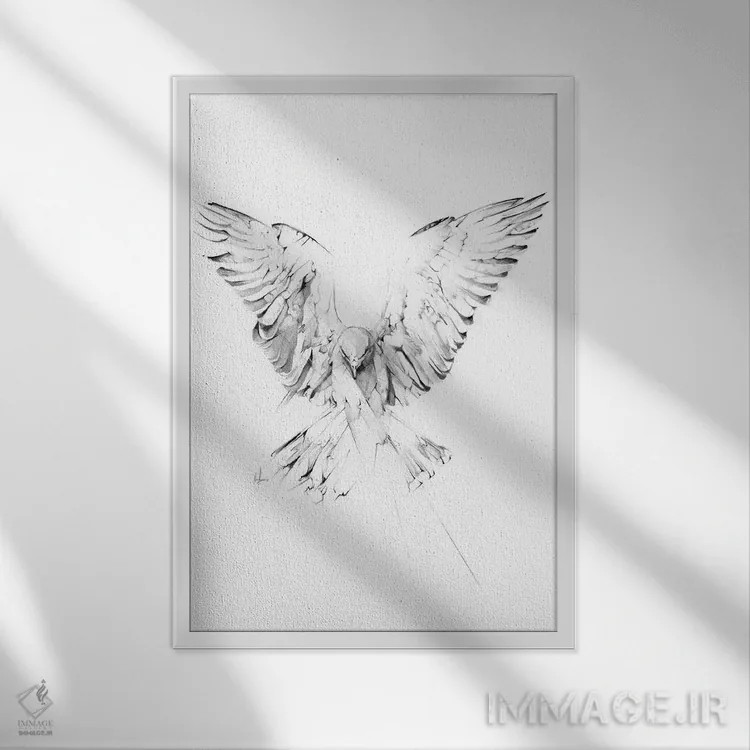 تابلو ققنوس اثر الکسیس مارکو - نمای قابدار سفید