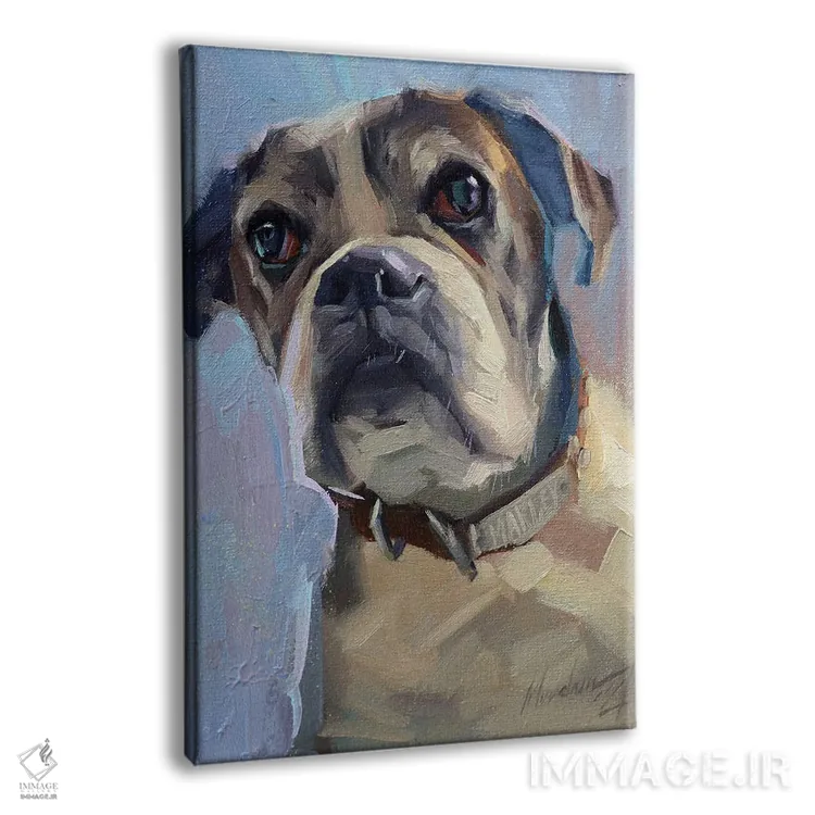 تابلو سگ باکسر اثر الکس مووچون - نمای پرسپکتیو محصول