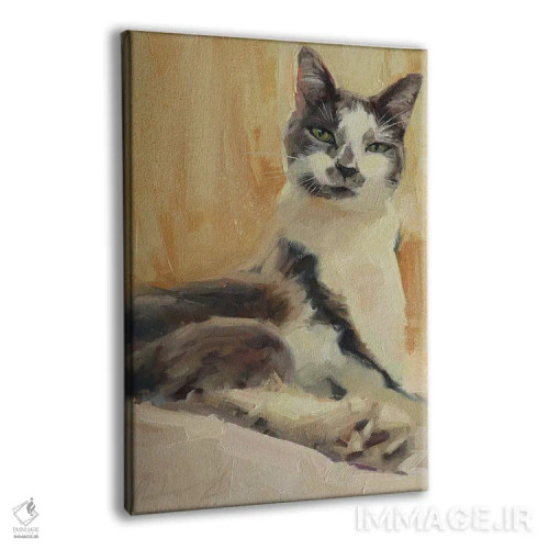 تابلو گربهٔ مهربان اثر الکس مووچون - نمای پرسپکتیو محصول