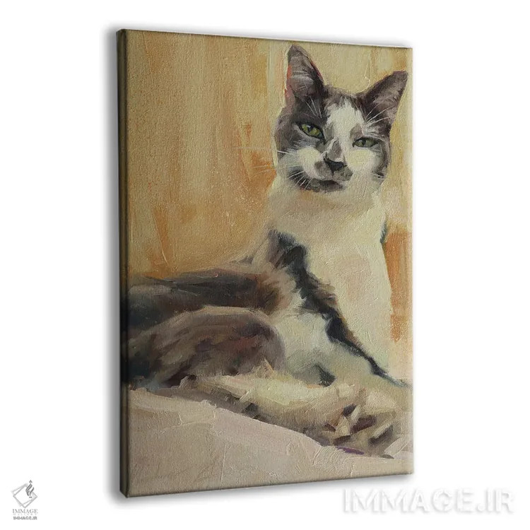 تابلو گربهٔ مهربان اثر الکس مووچون - نمای پرسپکتیو محصول