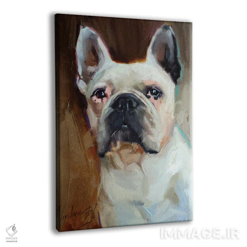 تابلو بولداگ (سگ) اثر الکس مووچون - نمای پرسپکتیو محصول