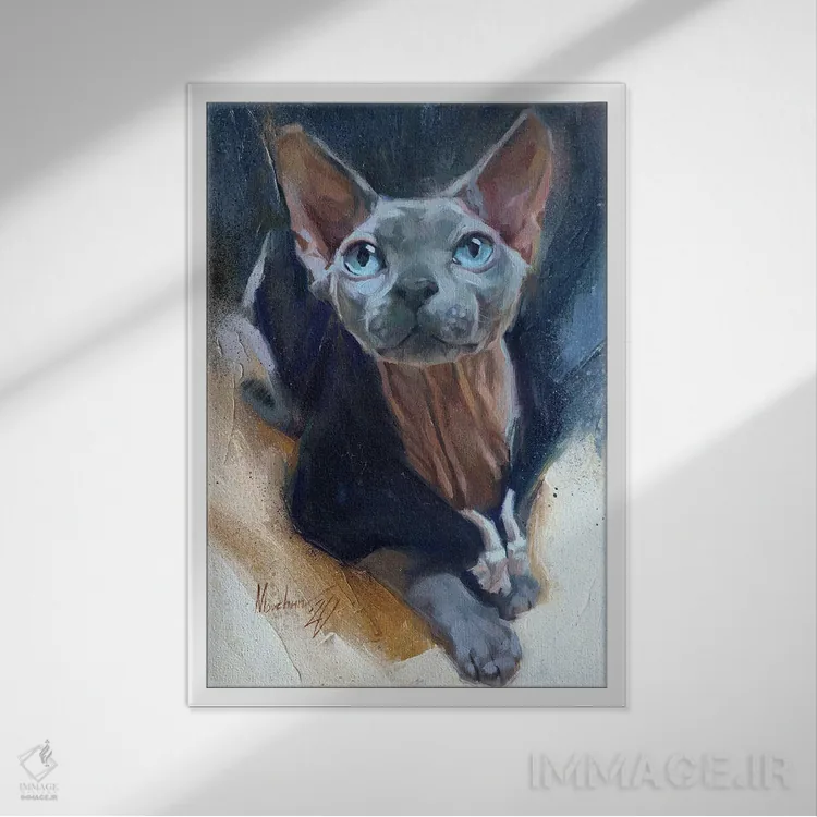 تابلو سایمون، ابوالهول اثر الکس مووچون - نمای قابدار سفید