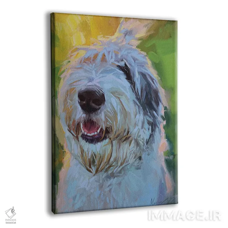 تابلو پرترهٔ بابتیل (سگ) اثر الکس مووچون - نمای پرسپکتیو محصول
