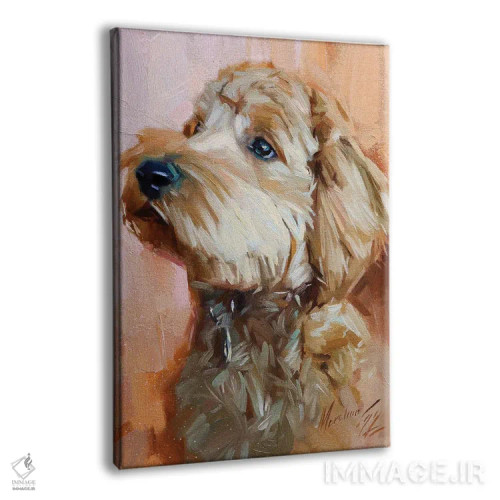 تابلو پودل خاکستری (نژاد سگ) اثر الکس مووچون - نمای پرسپکتیو محصول