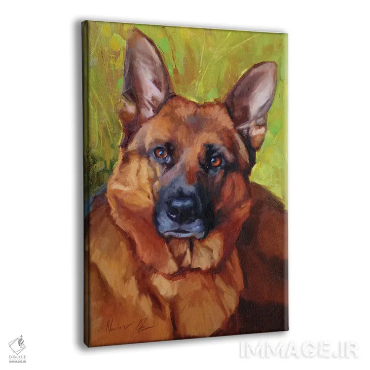 تابلو چوپان (سگ گله) اثر الکس مووچون - نمای پرسپکتیو محصول