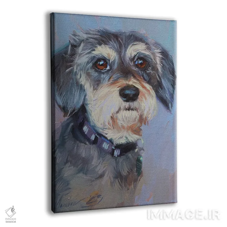 تابلو پرترهٔ اشنایزر (سگ) اثر الکس مووچون - نمای پرسپکتیو محصول
