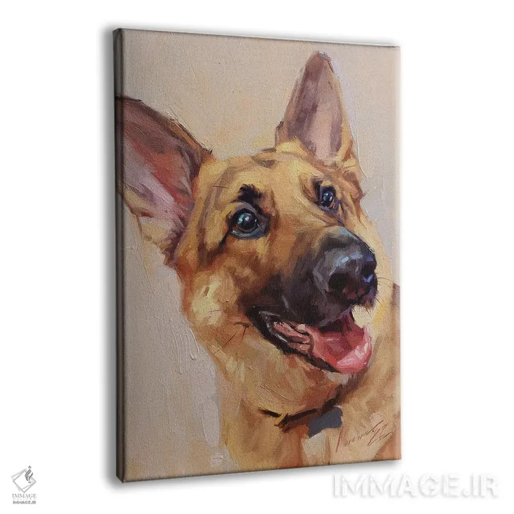 تابلو چوپان شاد (سگ گله) اثر الکس مووچون - نمای پرسپکتیو محصول