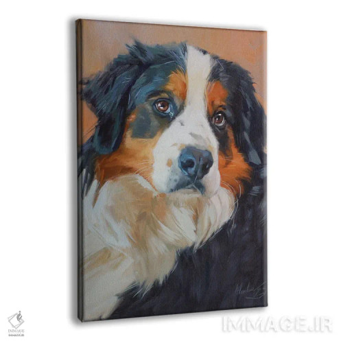 تابلو پرترهٔ سگ برنس کوهی اثر الکس مووچون - نمای پرسپکتیو محصول