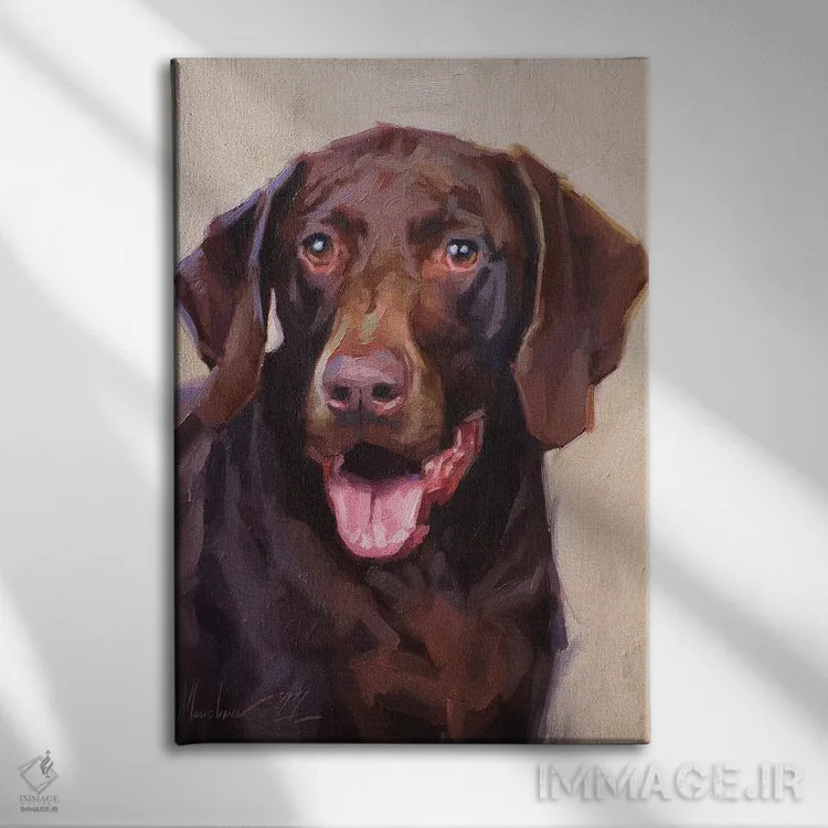 تابلو اشارهگر ژرمن شورت هِیر (سگهای شکار آلمانی) اثر الکس مووچون - نمای روبهرو روی دیوار