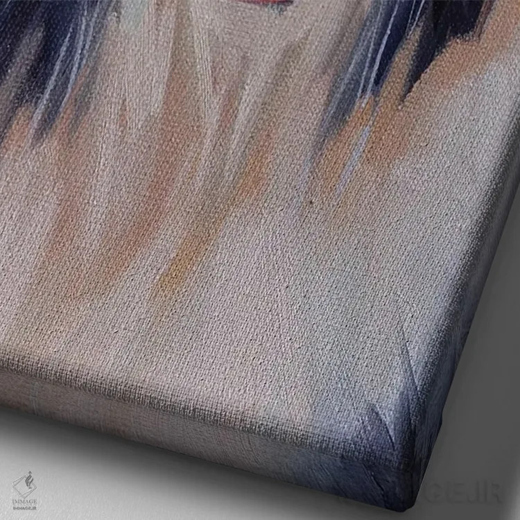 تابلو بردر کولی (نژاد سگ) اثر الکس مووچون - نمای نزدیک بافت بوم