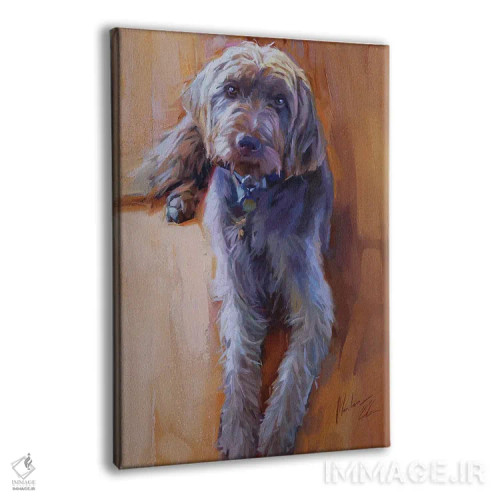 تابلو تابلوی نقاشی سگ اثر الکس مووچون - نمای پرسپکتیو محصول