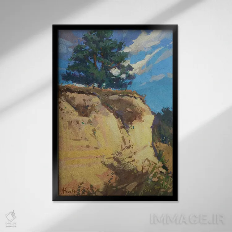 تابلو نقاشی درخت هجران اثر الکس مووچون - نمای قابدار مشکی