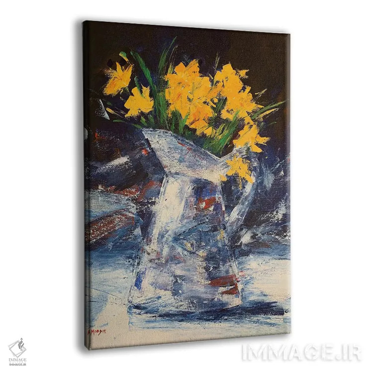 تابلو سطل نرگسهای زرد اثر اندرو مودی - نمای پرسپکتیو محصول