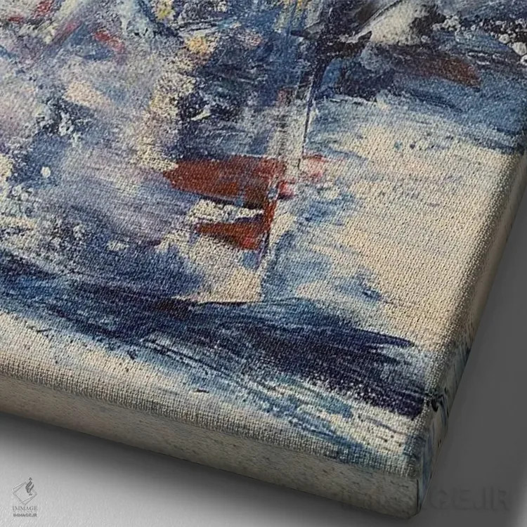 تابلو سطل نرگسهای زرد اثر اندرو مودی - نمای نزدیک بافت بوم