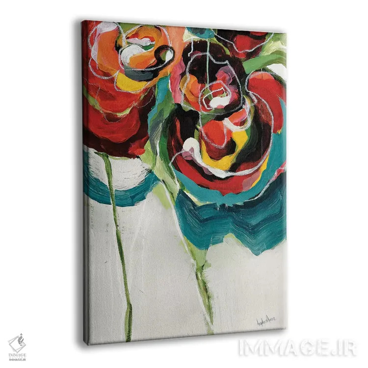 تابلو رز واسابی ۱ (نوعی گل) اثر آنجلا ماریـتز - نمای پرسپکتیو محصول