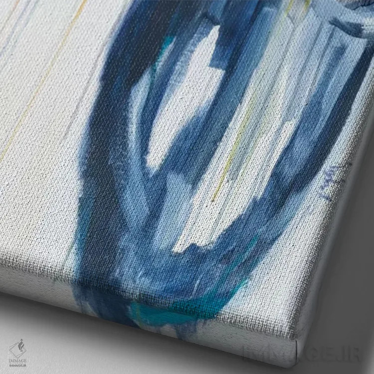 تابلو شکوفهها در کف دریا اثر آنجلا ماریـتز - نمای نزدیک بافت بوم