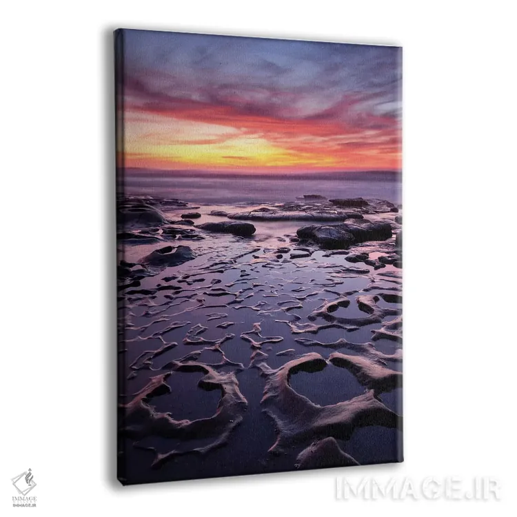 تابلو آمریکا، کالیفرنیا، لاجویا، غروب آفتاب در پارک بلوار ساحل اثر آن کالینز - نمای پرسپکتیو محصول