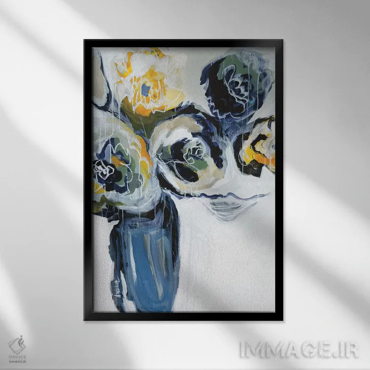 تابلو شکوفایی یک روز جدید اثر آنجلا ماریـتز - نمای قابدار مشکی