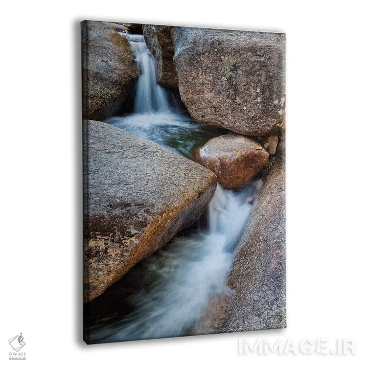 تابلو آمریکا، نیوهمپشایر، کوههای سفید، جریان بروک لوسی کنار صخرههای گرانیتی ۲ اثر آن کالینز - نمای پرسپکتیو محصول