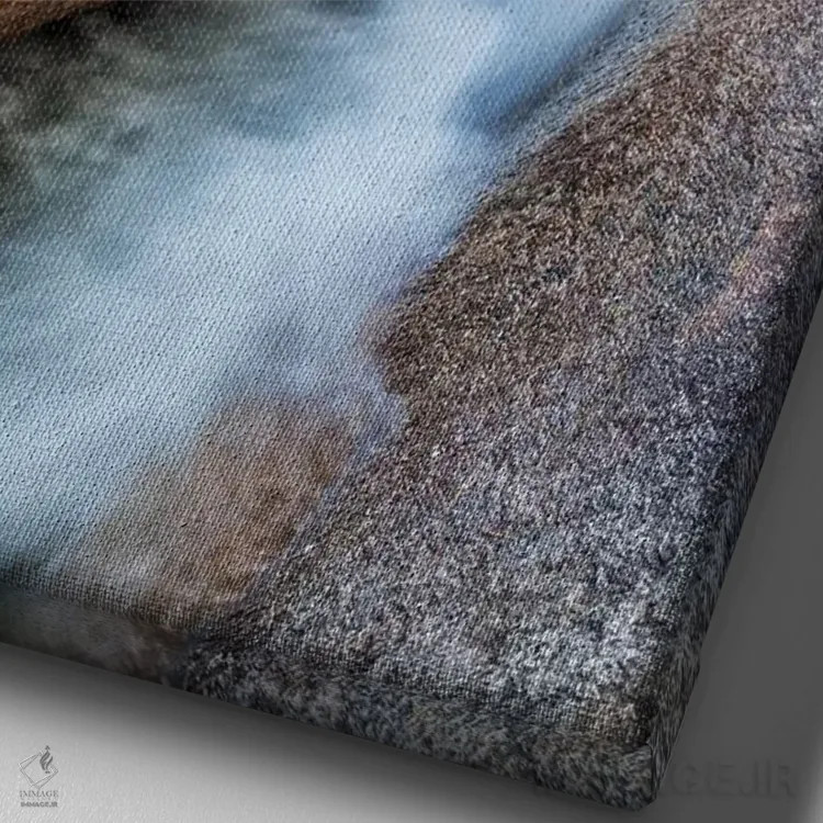 تابلو آمریکا، نیوهمپشایر، کوههای سفید، جریان بروک لوسی کنار صخرههای گرانیتی ۲ اثر آن کالینز - نمای نزدیک بافت بوم