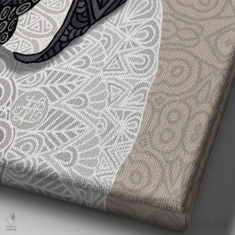 تابلو بوستون تریر (سگ) اثر آنجلیکا پارکر - نمای نزدیک بافت بوم