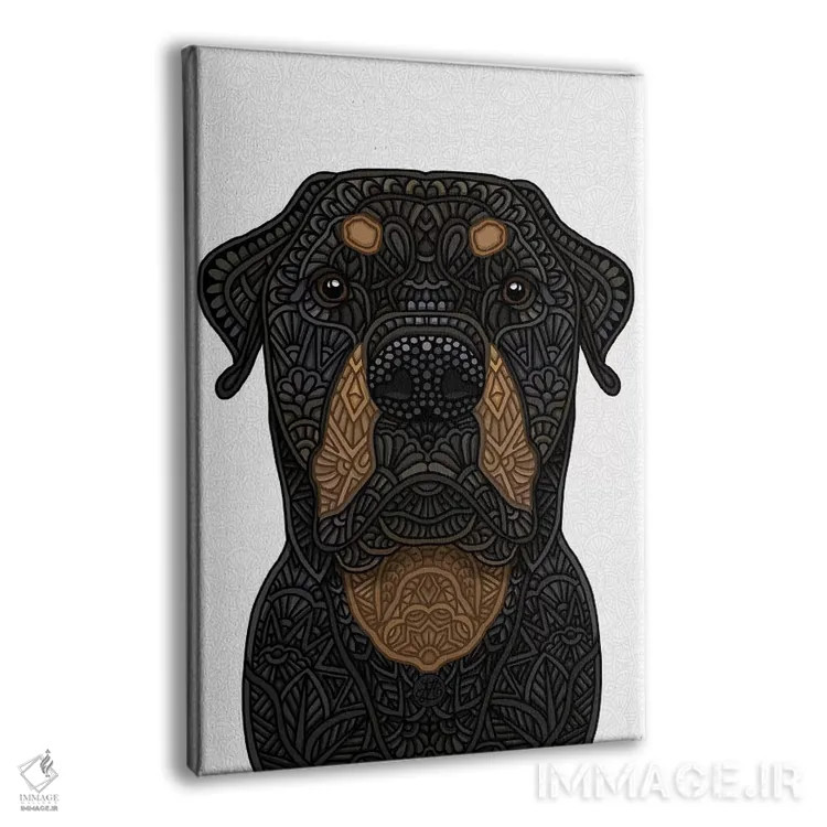 تابلو روتوایلر (نژاد سگ) اثر آنجلیکا پارکر - نمای پرسپکتیو محصول