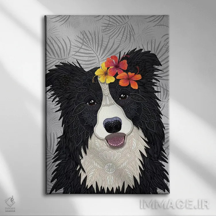 تابلو دختر بردر کولی گرمسیری اثر آنجلیکا پارکر - نمای روبهرو روی دیوار