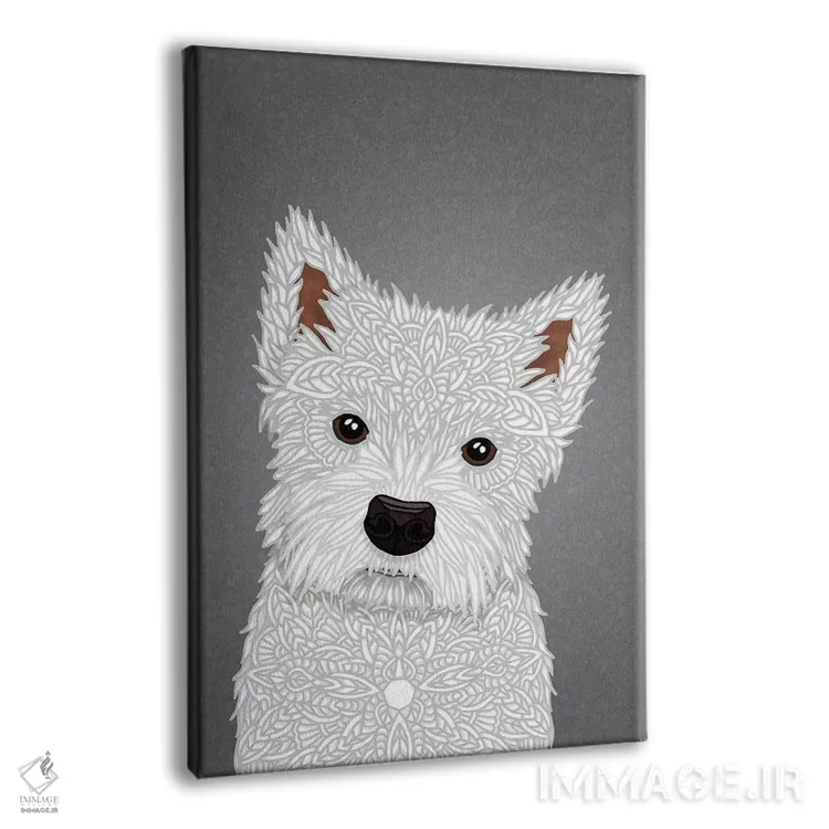 تابلو وستهیلند تریر (نژاد سگ) اثر آنجلیکا پارکر - نمای پرسپکتیو محصول