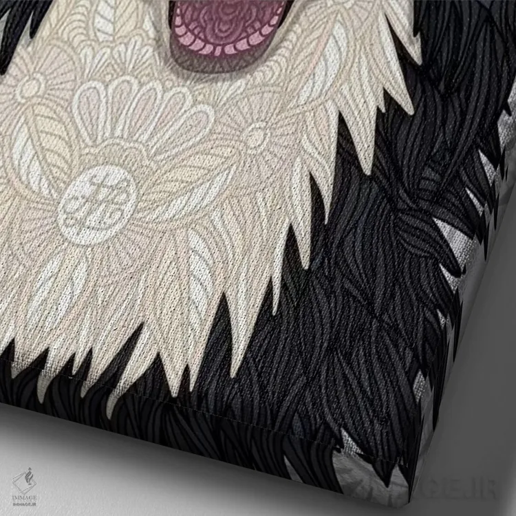 تابلو دختر بردر کولی گرمسیری اثر آنجلیکا پارکر - نمای نزدیک بافت بوم