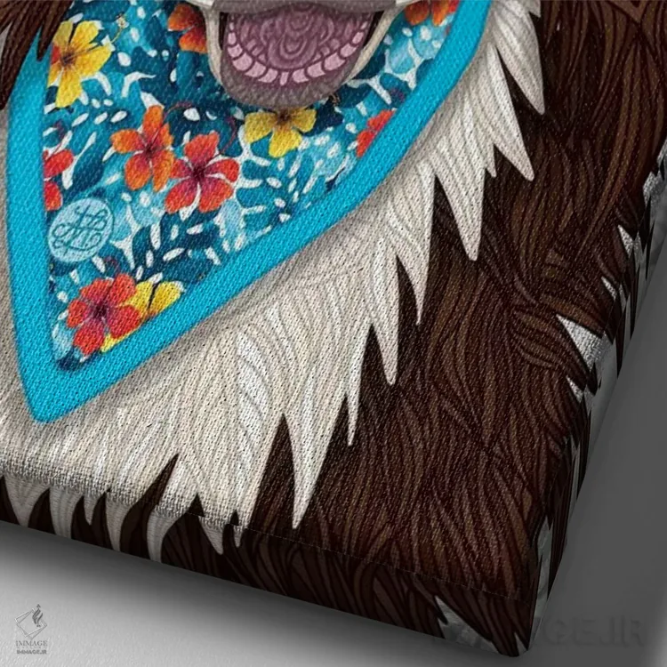 تابلو پسر بردر کولی قرمز گرمسیری اثر آنجلیکا پارکر - نمای نزدیک بافت بوم