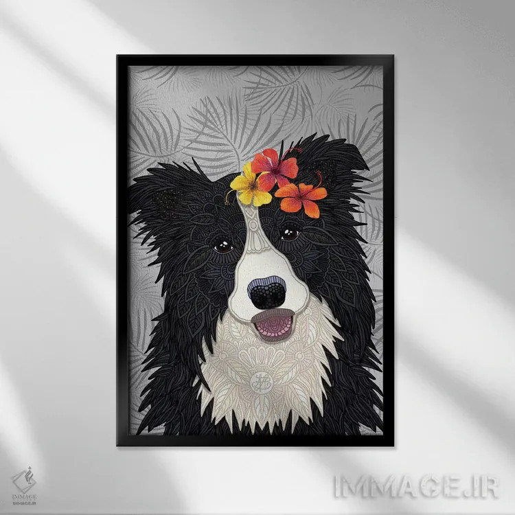 تابلو دختر بردر کولی گرمسیری اثر آنجلیکا پارکر - نمای قابدار مشکی