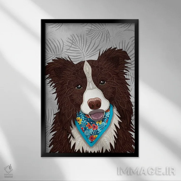 تابلو پسر بردر کولی قرمز گرمسیری اثر آنجلیکا پارکر - نمای قابدار مشکی