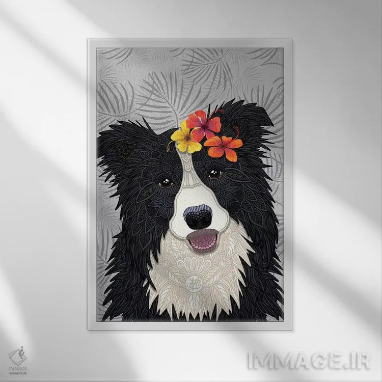 تابلو دختر بردر کولی گرمسیری اثر آنجلیکا پارکر - نمای قابدار سفید