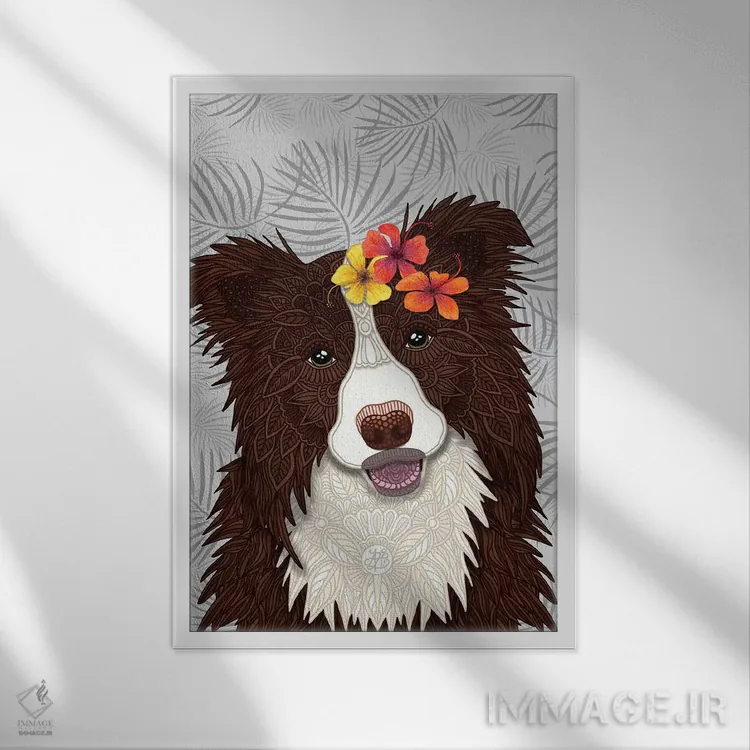 تابلو دختر بردر کولی قرمز گرمسیری اثر آنجلیکا پارکر - نمای قابدار سفید