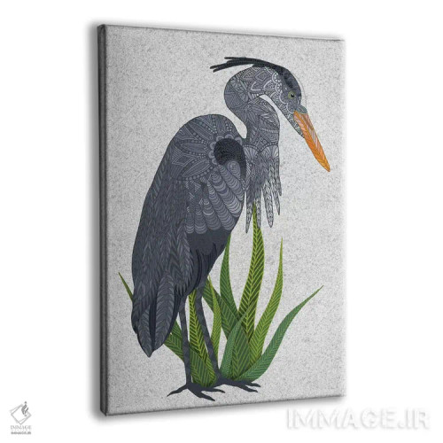 تابلو حواصیل آبی بزرگ اثر آنجلیکا پارکر - نمای پرسپکتیو محصول