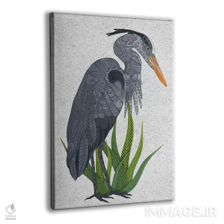 تابلو حواصیل آبی بزرگ اثر آنجلیکا پارکر - نمای پرسپکتیو محصول