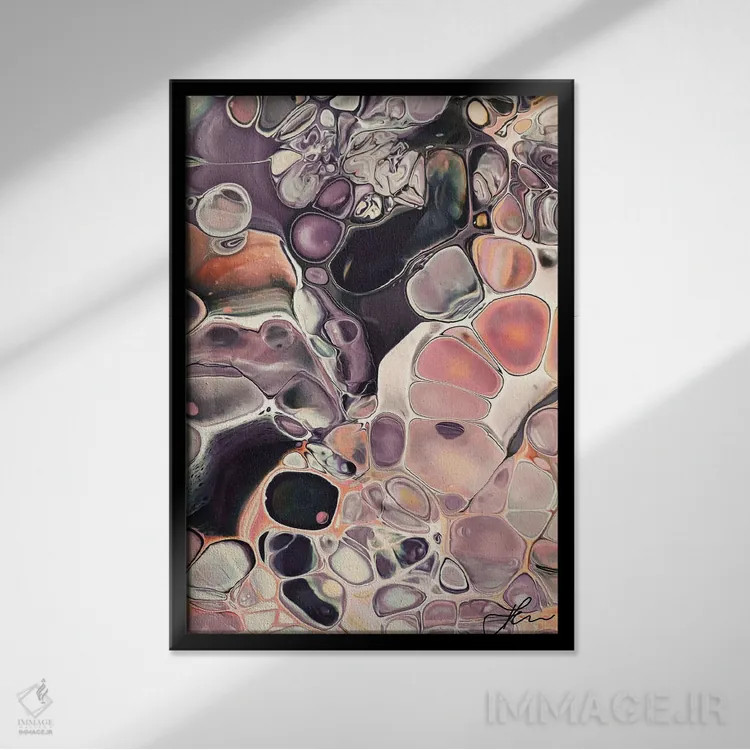 تابلو رویای آمونیت II اثر آنجلیکا پارکر - نمای قابدار مشکی