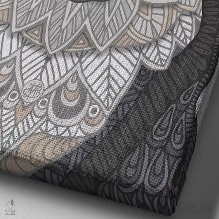 تابلو هاسکی (نژاد سگ) اثر آنجلیکا پارکر - نمای نزدیک بافت بوم