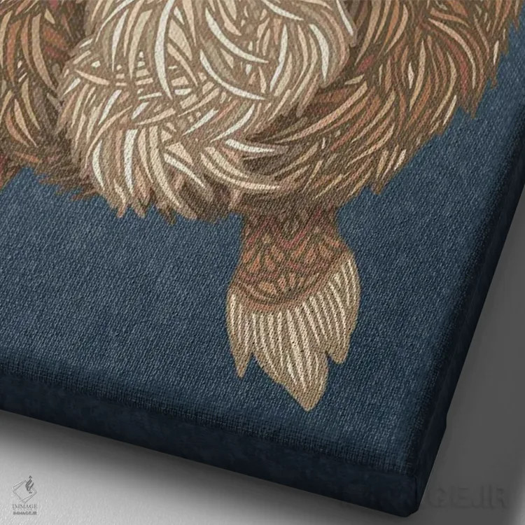 تابلو بو اثر آنجلیکا پارکر - نمای نزدیک بافت بوم