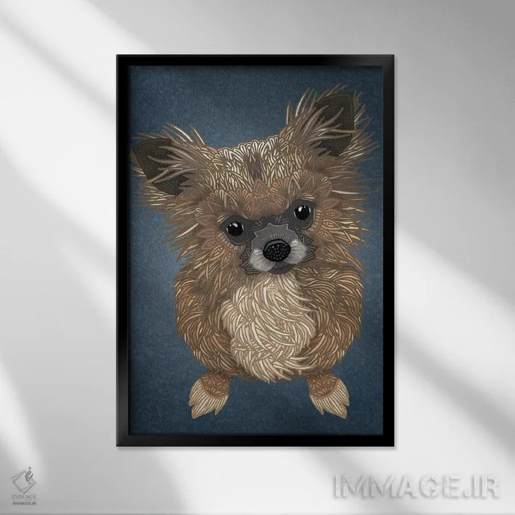 تابلو بو اثر آنجلیکا پارکر - نمای قابدار مشکی